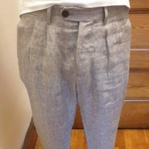 H&M Linen Pants in Grey (Size 32R)
